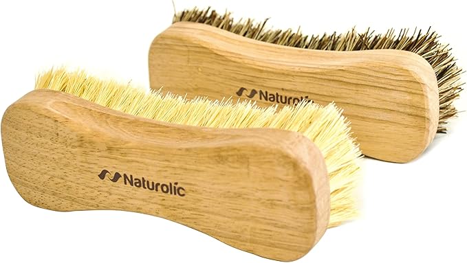 All-Natural Wooden Scrub Brush Set | Wooden Handle | Tampico and Palmyra - Image 2
