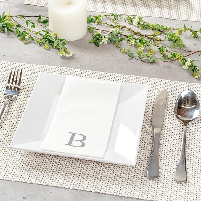 Luxenap 15.8 X 7.9 Inch Linen-Feel Guest Towels, 2000 Lettered Hand Towels - Image 4