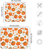 Autumn Pumpkins Leaves Thanksgiving Dish Drying Mat - Image 3