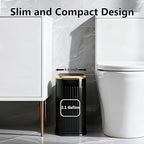 TIPGO Bathroom Trash Can with Lid, 2.1 Gallon / 8 Liter Small Garbage Can - Image 2
