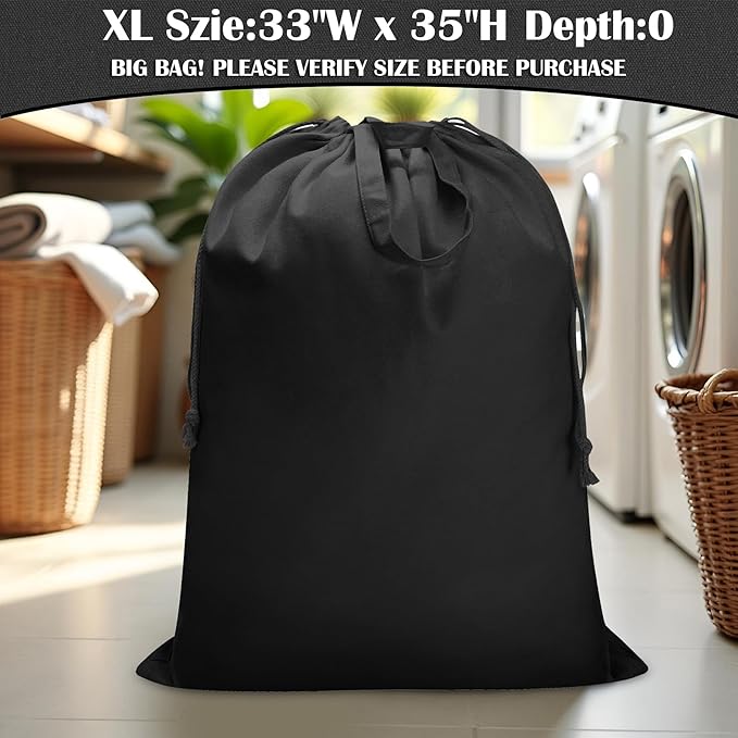 Canvas Laundry Bag 33"Wx 35"H, Thick Canvas Laundry Bag - Image 7