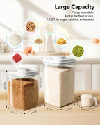 Ankou Food Storage Container Sets, 2.8 Qt + 4.2 Qt *2 Airtight Canisters - Image 6