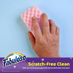 Fabuloso Scratch-Free Kitchen Dish Sponges, Rainbow Cellulose Scrubber Sponge - Image 4