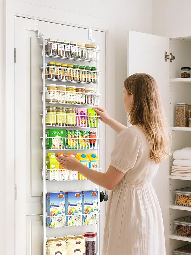 Delamu Over The Door Pantry Organizer, 8-Tier Pantry Door Organizers and Storage - Image 9