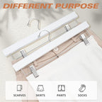 BAGAIL 10 Pack Wooden Pants Hangers - Image 5