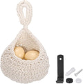 uxcell Hanging Fruit Baskets for Kitchen, Hand-Woven Wall Hanging Storage Jute by uxcell