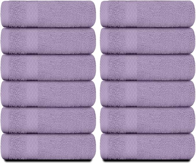 White Classic Luxury Cotton Washcloths 13x13 Inch - Image 2