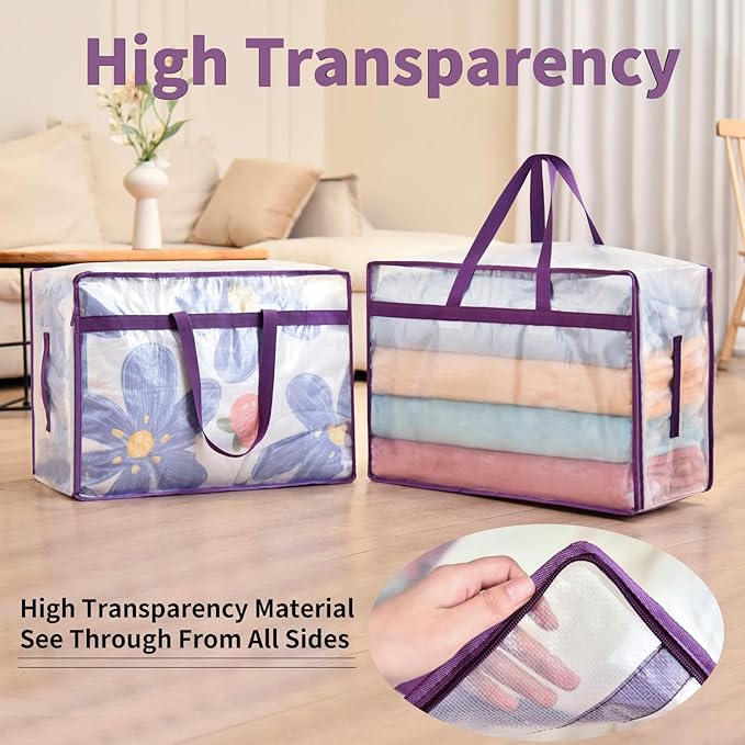 20 Gallon Large Clear Blanket Storage Bags - Image 3