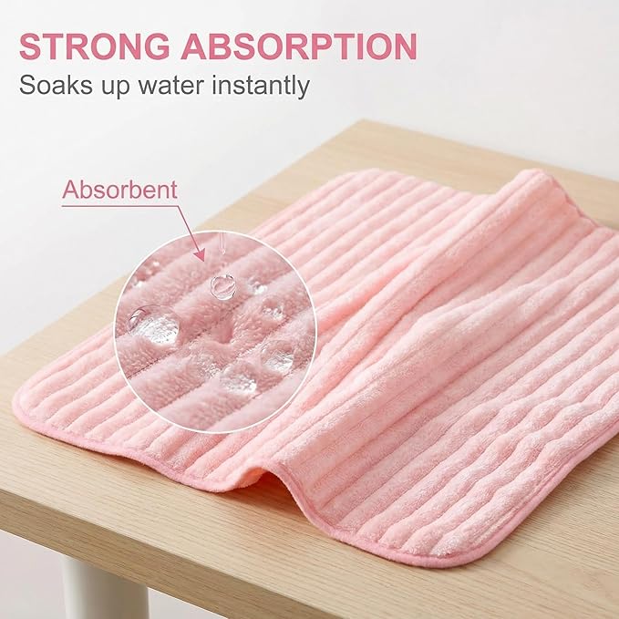 4PCS Pink Microfiber Hand Towels - Image 2