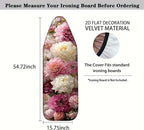 Nuxovilar Soft Pink & White Floral Pattern Ironing Board Cover, 15×54 inch - Image 4
