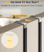 8 Pack Over The Door Hooks, Door Hanger Hook, Towel Hooks - Image 3