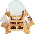 Bamboo Dish Drying Rack, 3-Tier Collapsible Wooden Dish Rack by Worthyeah