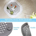 4 Pack Drain Hair Catcher Durable Silicone Hair Stopper Shower Drain Covers - Image 4