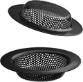 2 Pcs Black Stainless Steel Mesh Sink Drain Strainer, 2.75" Top/1.66" Kitchen by BESSEEK
