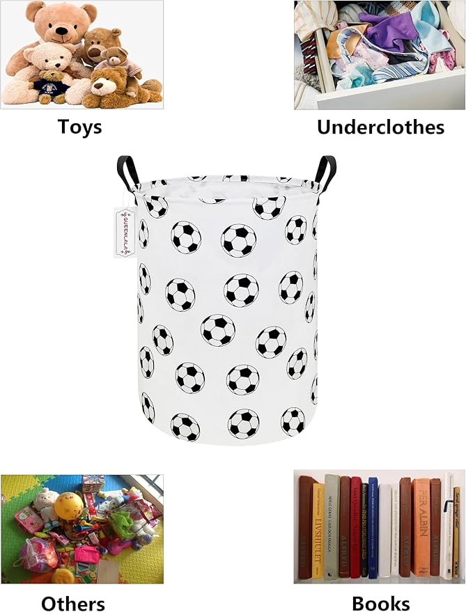 QUEENLALA Large Storage Basket, Laundry Hamper/Bathroom/Home Decor/Collapsible - Image 3