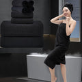 8 Piece Bathroom Towel Set Black |2 Oversized Large Bath Towels Sheet, 2 Hand by MAGGEA