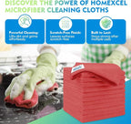 HOMEXCEL Red Microfiber Cleaning Cloth 12 Pack, 12.5 x 12.5 inch Microfiber - Image 2