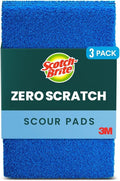 Scotch-Brite® Zero Scratch Scour Pad, 3 Scrubbing Pads, Non-Scratch Scouring by Scotch-Brite