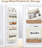 Over The Door Organizer Hanging, 5 Shelf Behind The Doors Storage, Pantry Door - Image 3