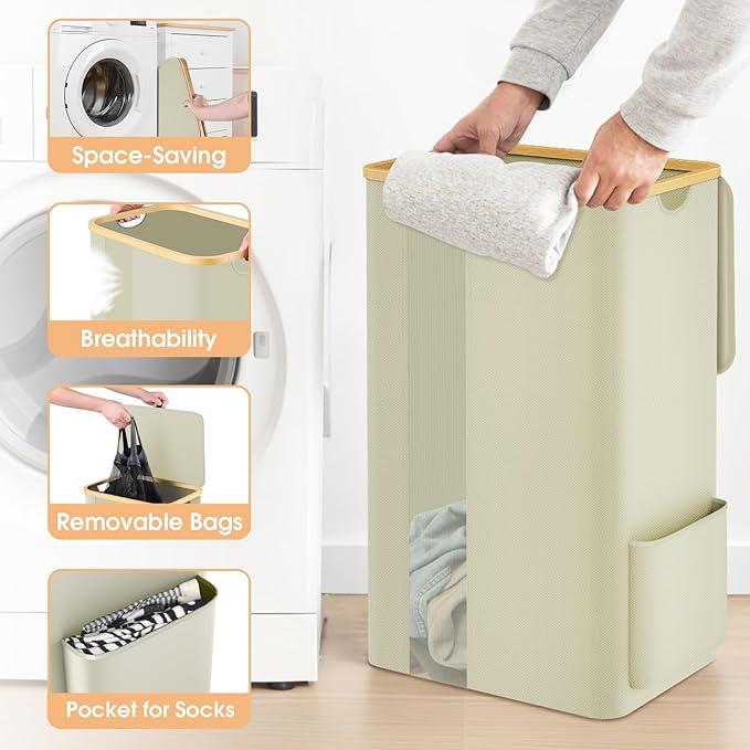 Laundry Basket Clothes Hamper - Image 4