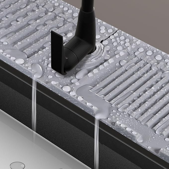 Kingmall Faucet Mat for Kitchen Sink, Premium Silicone Splash Guard - Image 2