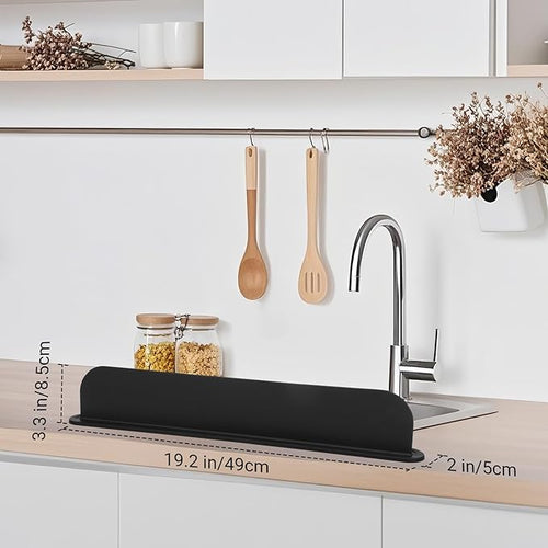 19.29 inch Sink Water Splash Guard, Silicone Sink Splash Guard, Backsplash - Image 2