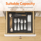 Lifewit Silverware Drawer Organizer, Expandable Utensil Tray - Image 2