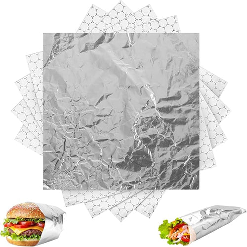 120 Packs Insulated Foil Sandwich Wrap Sheets 12"x12" Pre-Cut Aluminum Foil by Unknown