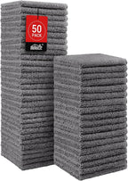 HOMEXCEL Microfiber Washcloths 50 Pack, Highly Absorbent and Soft Face Towel by HOMEXCEL