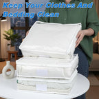 8 Pcs Clear Plastic Storage Bags - Image 4