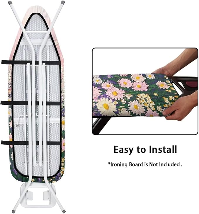 Purple Butterfly Thick Padding Ironing Board Covers Durable Stain Resistant - Image 4
