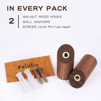 Wooden Wall Hooks, 2 Pack Coat Hooks Wall Mount, Natural Wood Hooks Coat Rack - Image 5