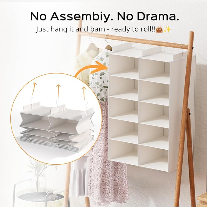 White 5-Tier Hanging Closet Storage Organizer - Image 4