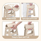 ACSTEP Folding Step Stool 11 Inch, Sturdy Plastic Foldable Step Stool for Kids & Adults, Non Slip Lightweight Collapsible Foot Stools Holds 300 lbs, Ideal for Kitchen, Bathroom, Outdoor, Khaki - Image 7