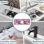 Colorful Hydrangea Sink Splash Guard Faucet Mat Purple Pink Hydrangea Super - Image 7