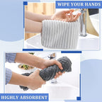 4 Pcs Hand Towel for Bathroom 14 x 30 Inch Neutral Microfiber Quick Dry - Image 4