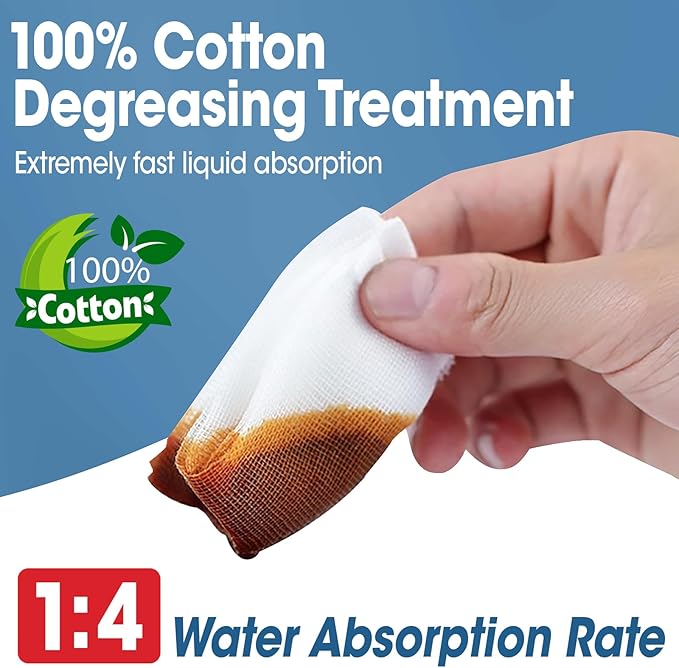 AZEN 120 Pack Sterile Gauze Pads, 8-Ply Cotton Gauze Sponges - Image 5