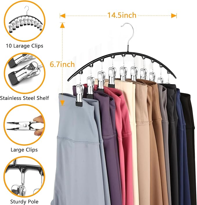 Legging Hangers for Closet Organizer, Hat Hangers for Closet 2 Pack - Image 2