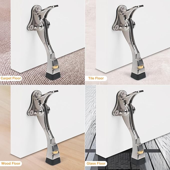 Kick Down Door Stoppers for Bottom of Door, Heavy Duty Kickdown Door Stop - Image 4
