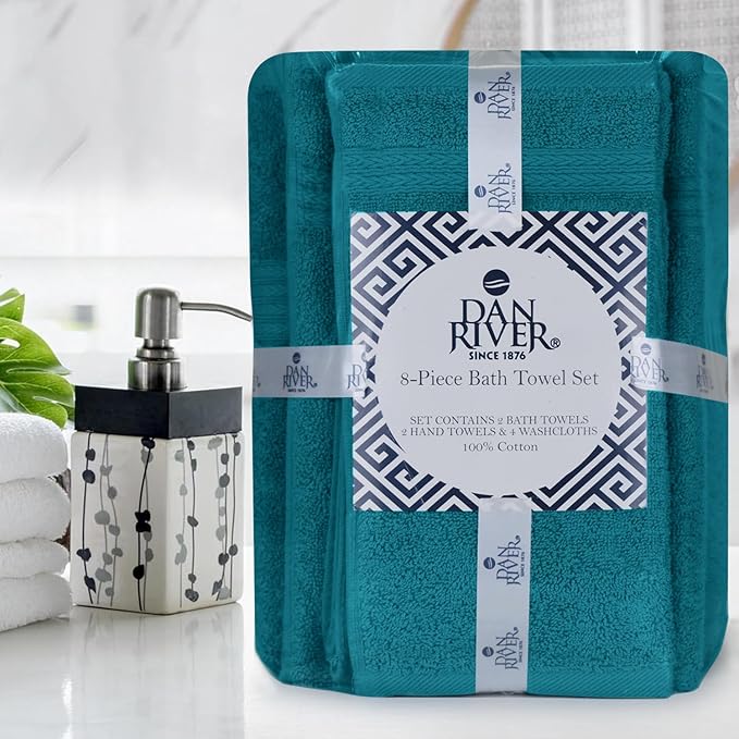DAN RIVER 8 PC Luxury Bath Towels - Image 8