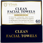 VÊVAPL® - VEVAPL Clean Facial Towels XL – 60 Towels | 100% Viscose, Disposable by V%C3%8AVAPL