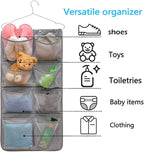 Dual Sided Hanging Closet Organizer Durable Socks Stocking Clothes Bra - Image 2