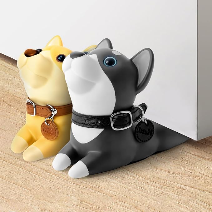DomeStar Cute Dog Door Stopper, Shiba Inu Door Stop Decorative Animal Doorstop - Image 4