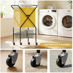 Convenient Laundry Basket with Wheels, Heavy Duty Dirty Clothes Laundry Hamper - Image 3