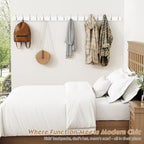 Forbena White Coat Rack Wall Mount 4-Pack, Coat Hanger Wall Mounted - Image 6