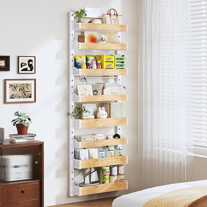 8-Tier Over The Door Pantry Organizer, Heavy-Duty Metal Wall Mount or Hanging - Image 5
