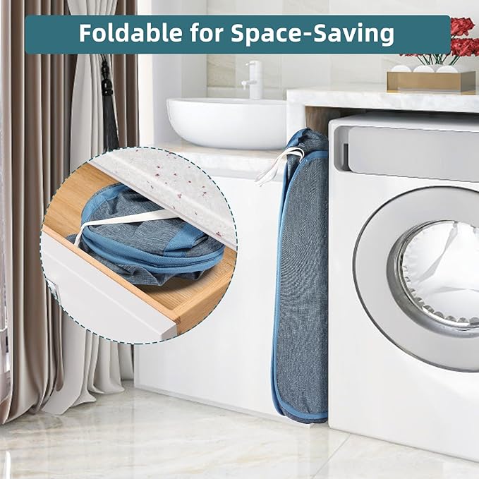 Collapsible Laundry Baskets, Tear Proof Pop Up Laundry Hamper - Image 3