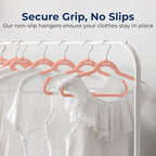 SereneLife 30 Pcs Pink Velvet Clothes Hangers - Image 3