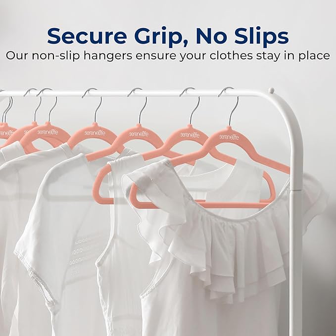 SereneLife 200 Pack Velvet Hangers - Image 3