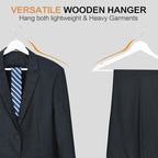 ELONG HOME Wooden Hangers 30 Pack, Wood Hangers - Image 5